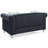 Stylish Contemporary Loveseat In Black