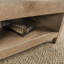 Table basse à plateau relevable, finition brune