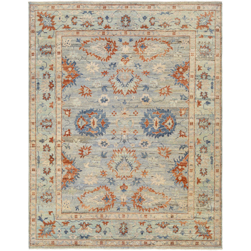 Ghazni Handmade Wool Abstract Area Rug, Rectangle 2' x 3'