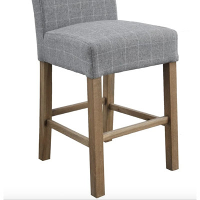 Fabric Upholstered Parsons Chair in Grey