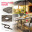 Ensemble repas pour 6 personnes en osier avec table rectangulaire, coussins inclus-1052928969-1052928971