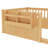 Taquile Kids Wood Floor Bed with Fence & Built-In Bookshelf-122581918-122581919