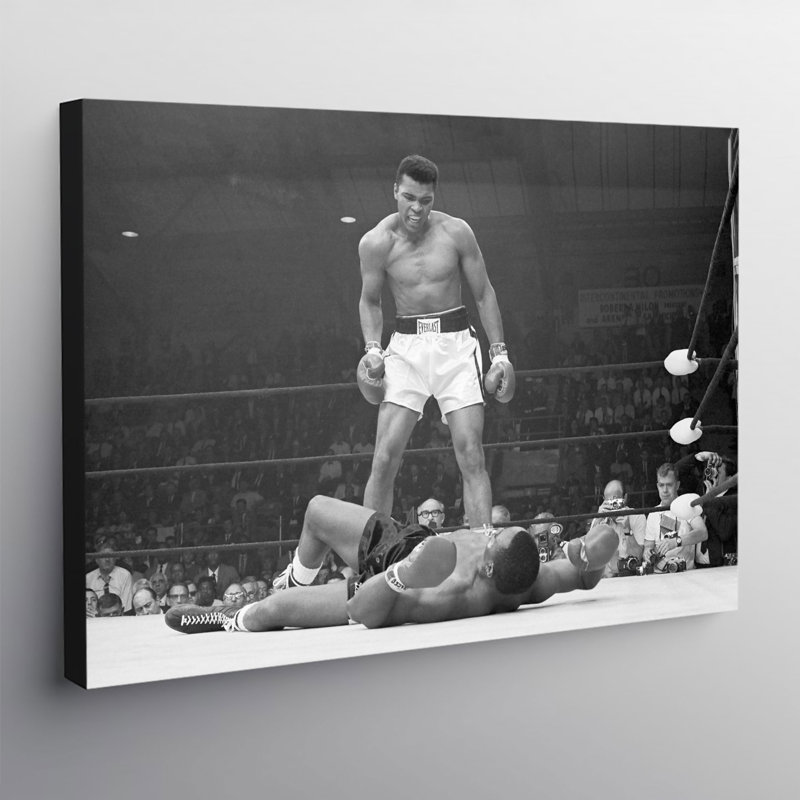 Muhammad Ali Vs Sonny Liston Famous Knockout - Wrapped Canvas Print, 41cm H x 61cm W x 3.8cm D