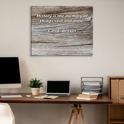 Artsy Quote By Carl L. Becker Gallery Wrapped Canvas