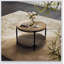Table basse moderne et minimaliste moderne avec rangement ouvert à double couche, facile à assembler pour les salons et les salles d'étude