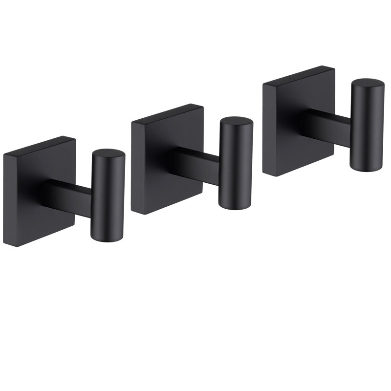 Wall Mounted Robe Hook, Matte Black
