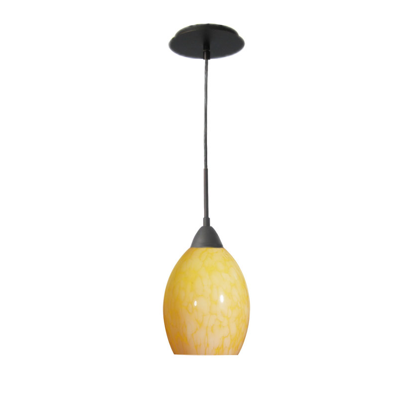 Luminaire suspendu conique à 1 lumière Kellaman, Bronze