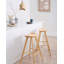 Set of 2 Bar Stools Light Brown