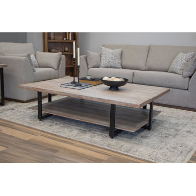 Table basse Jaciya avec base en fer