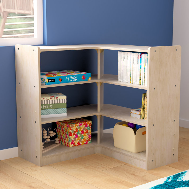 Bright Beginnings Natural Wood 3-Tier Corner Storage Unit