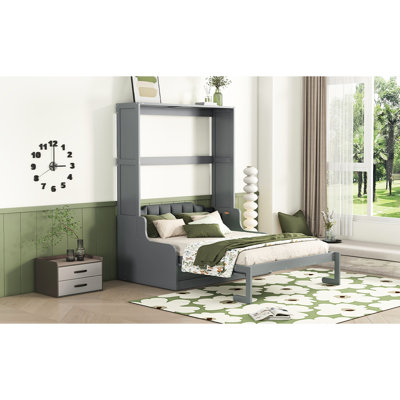 Lit grand - Meuble peu encombrant pour petit appartement confortable avec coussin et facile à utiliser
