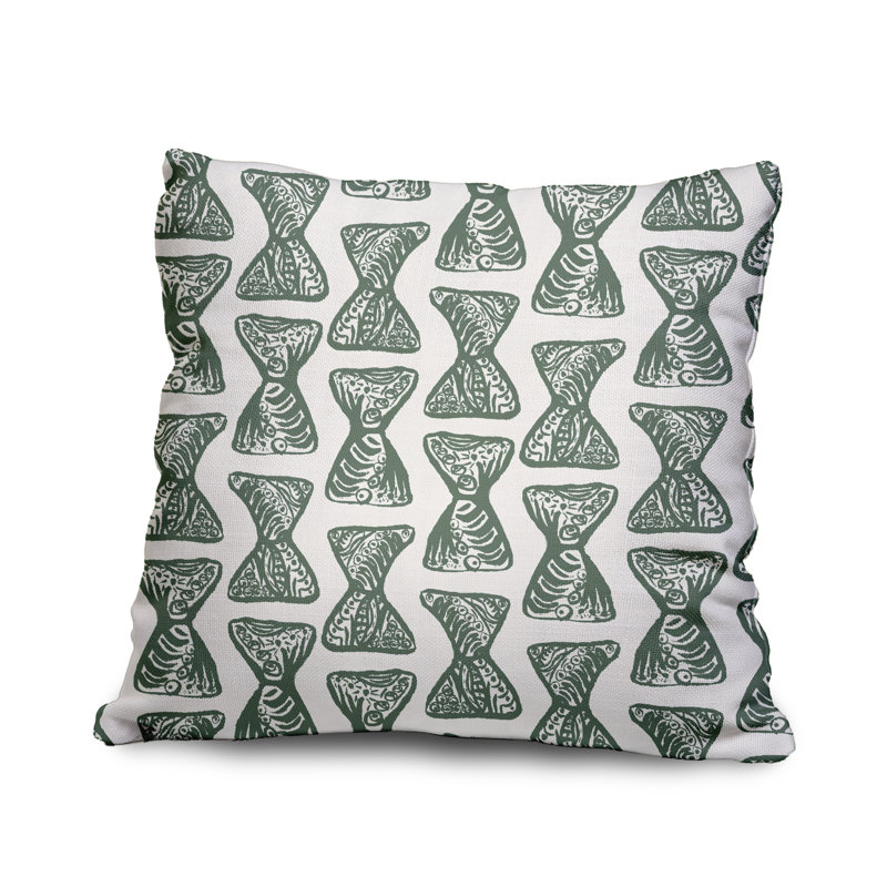 Housse et insert de coussin carré en coton, 18" x 18", Vert