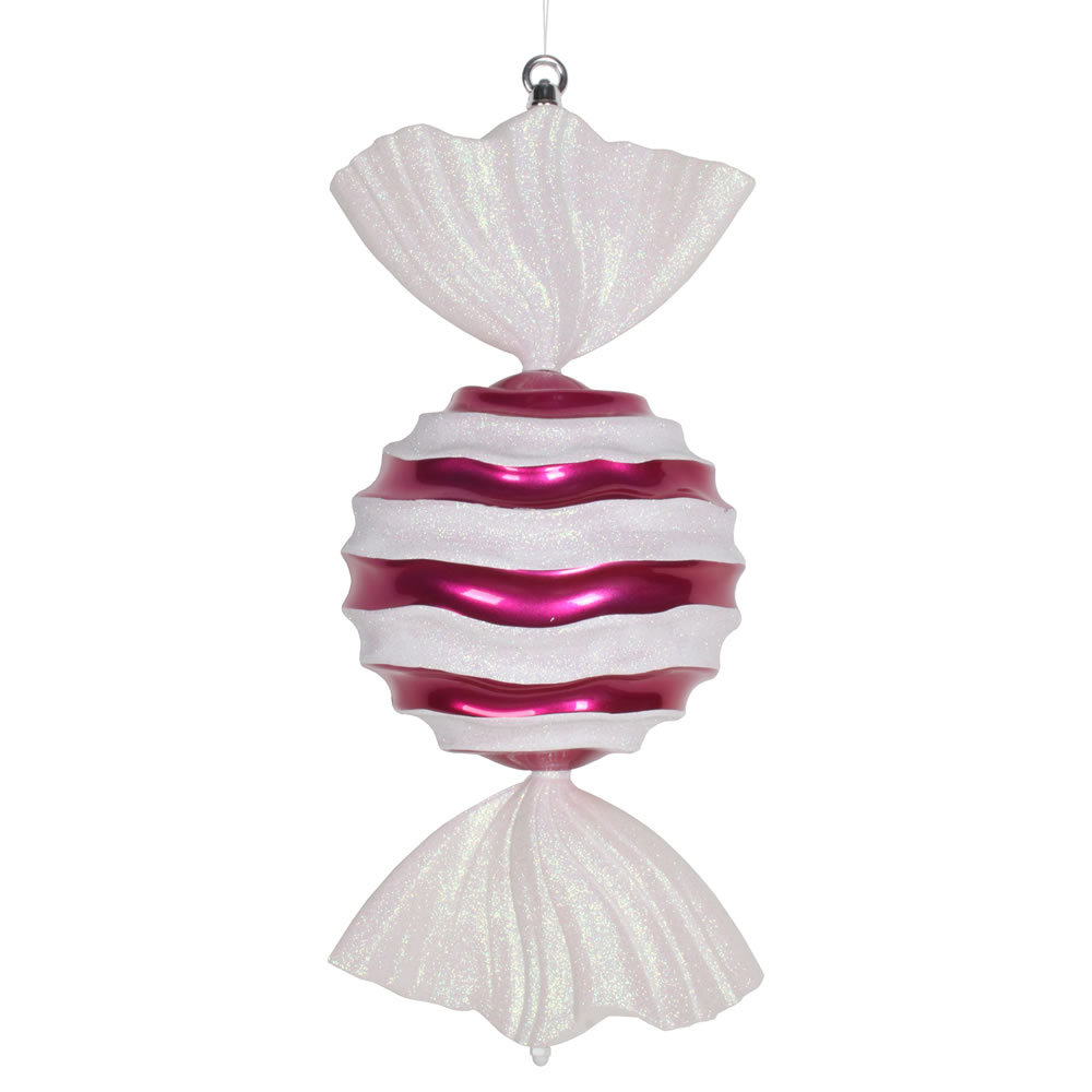 The Holiday Aisle® 18.5" Oval Striped Candy Ornament & Reviews | Wayfair