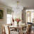 24“ Modern 8 - Light Glass Tiered Chandelier Dimmable