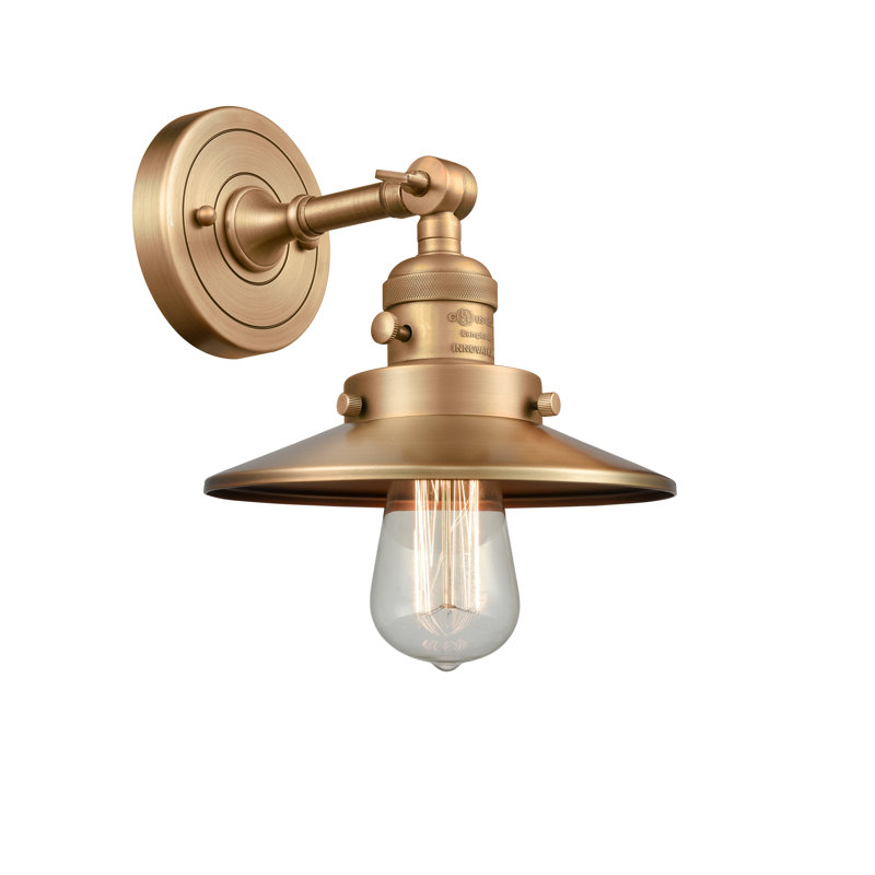 Clintonpark Armed Sconce, LED, Brushed Brass