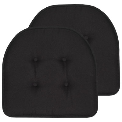 Coussin de chaise d'intérieur uni antidérapant en forme de U