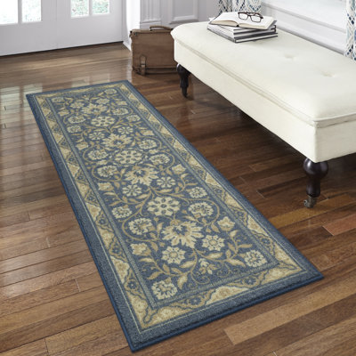 Tapis bleu / brun Alcesta