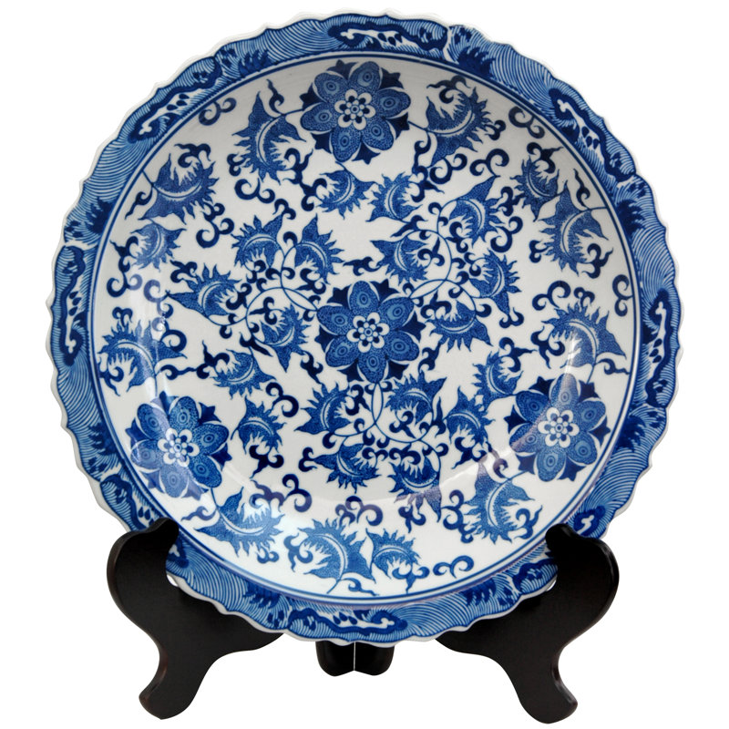 Assiette décorative florale