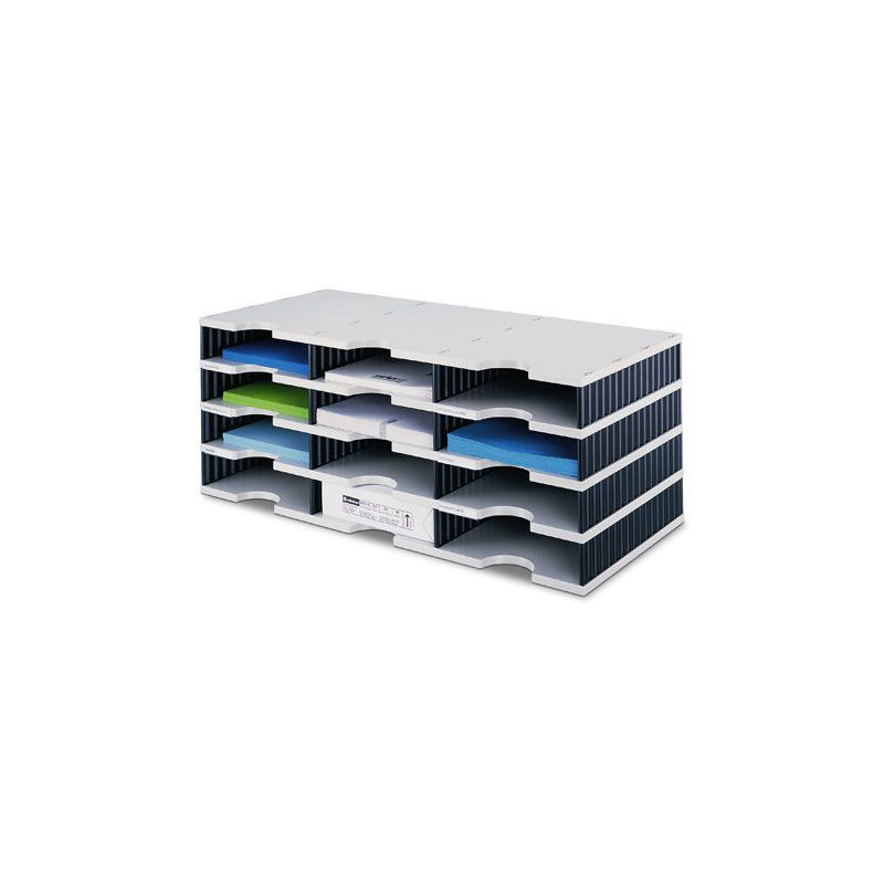 29.3cm H x 72.3cm W x 33.1cm D Desk File Pedestal, Grey/Black