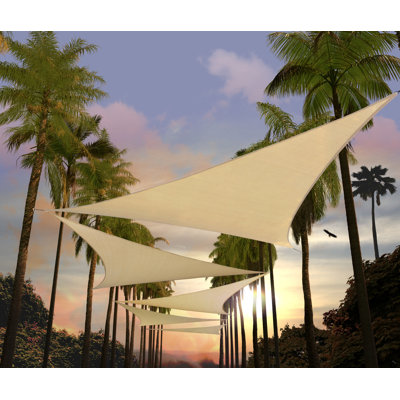 Voile d'ombrage Amigo Triangle 200 GSM, 95% de protection contre les rayons UV