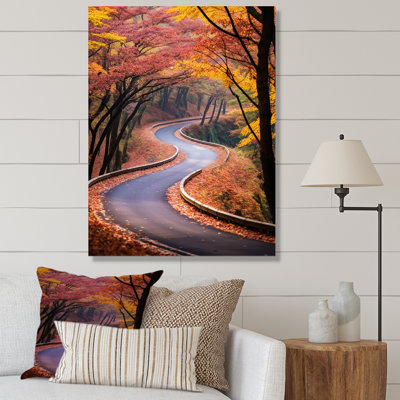 «Rosy Blooming Pathway Into The Forest V - Road», art mural