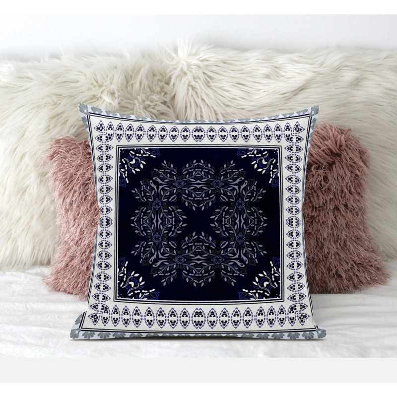 Geometric Reversible Throw Pillow, 20" x 20", White/Black