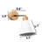 Adjustable Metal Body Wooden Base Spotlight Wall Sconce-582909170