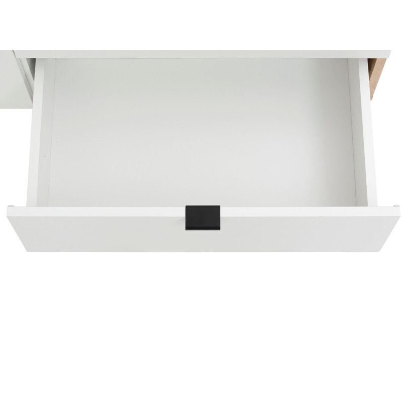 Eriby 140 Cm Wide 2 Drawer Sideboard, Artisan Oak/White