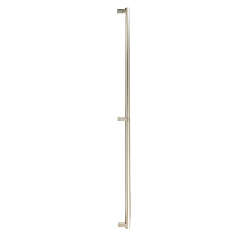 Poignée Emtek Select 24 "C-to-C, tige rectangulaire et poignée moletée, 36", Satin Nickel Smooth 