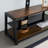 Wooden Storage TV Stand Black Tempered Glass Height Adjustable Universal Swivel Entertainment Center With Mount TV Stand-353354688