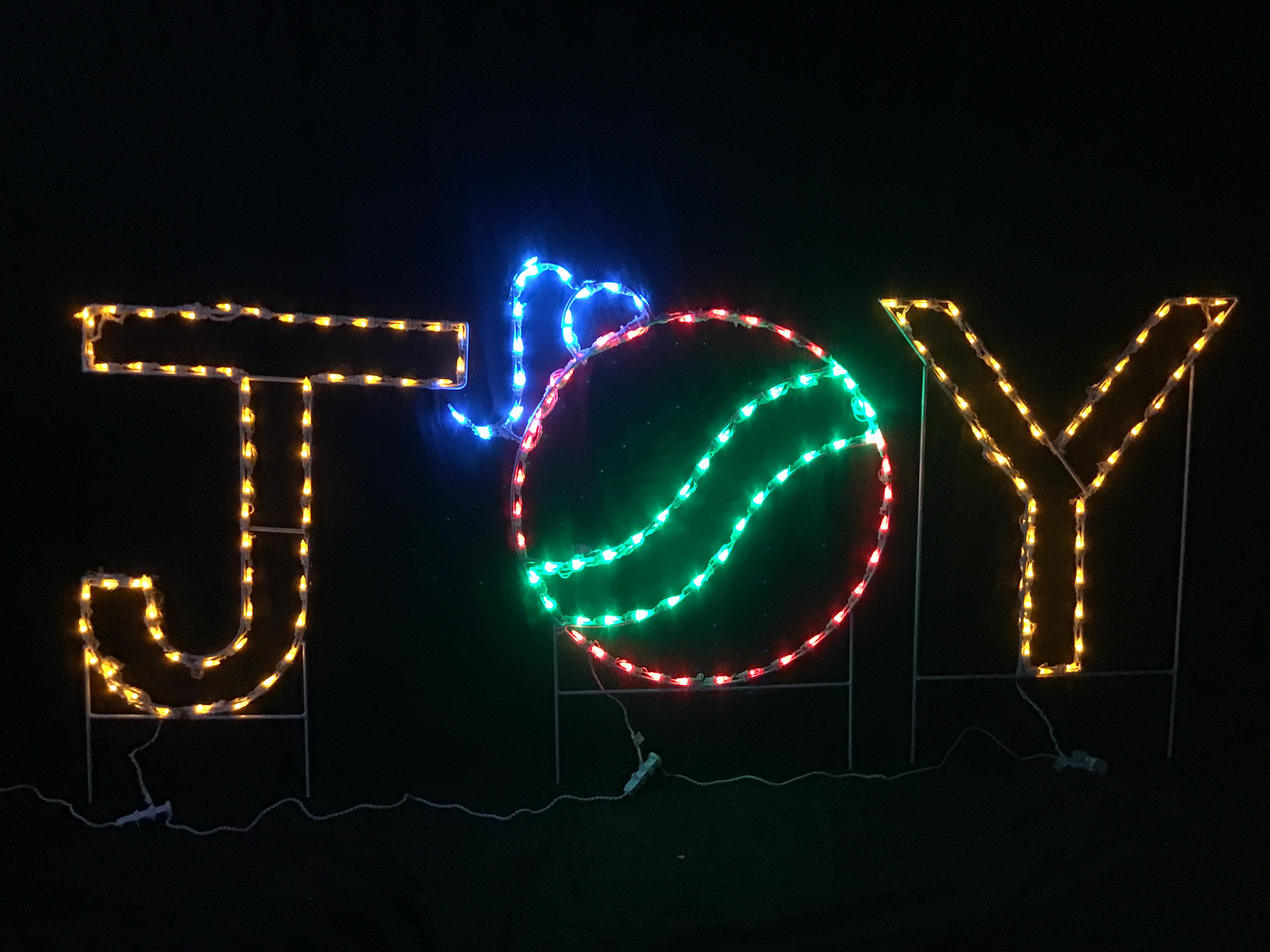 Lori's Lighted D'Lites JOY with Ornament Letter Sign Christmas Holiday
