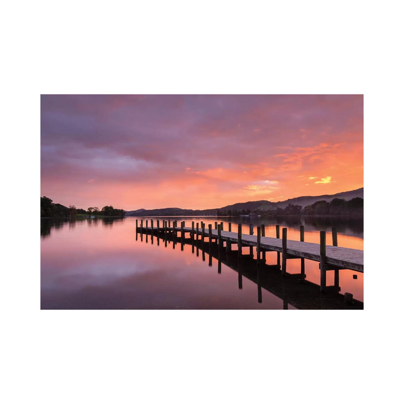Sunset Jetty by Adam Burton - Print on Canvas, Wrapped Canvas, 30.48cm H x 45.72cm W x 1.91cm D