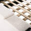 Lit de jour en molleton beige avec compartiment de rangement, lit gigogne et système audio rembourré de divertissement, inclus pour l'espace-610539841-610539844