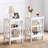 Storage Bed With 4 Drawers And 3-Tier Nightstand Bedroom Set Platform Velvet Bed With Under-Bed Storage, Modern Upholstered Bed Set-1817401091-1817401090