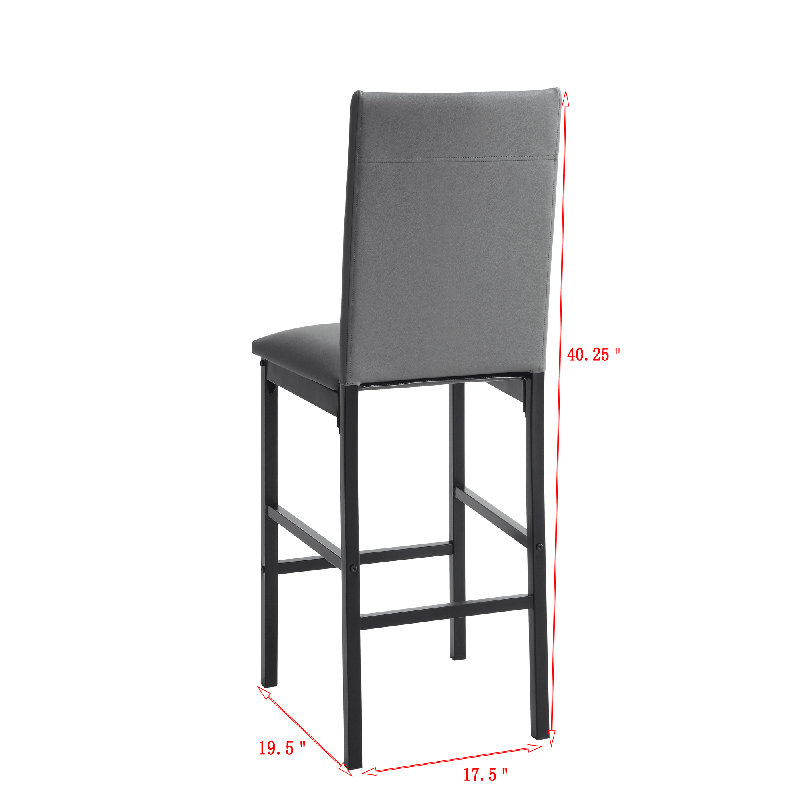 Chaise d'appoint rembourré, gris