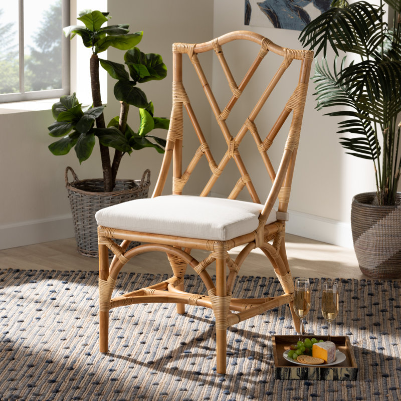 Chaise parsons en rotin l 20,9 po Yedinak