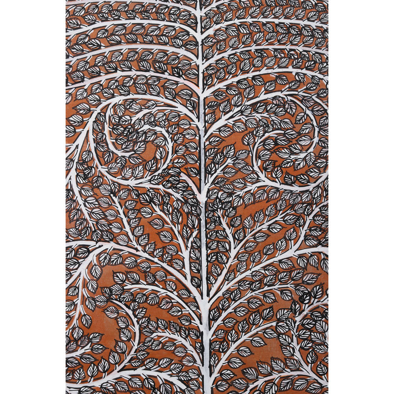 Arbre de vie, peinture sur toile Pattachitra par Purna Chandra, décoration murale H 40 "x H 22" Odisha