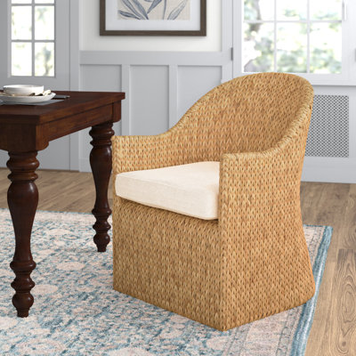 Aahan Linen Arm Chair in Brown