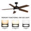 Cheryel Ceiling Fan with LED Lights
