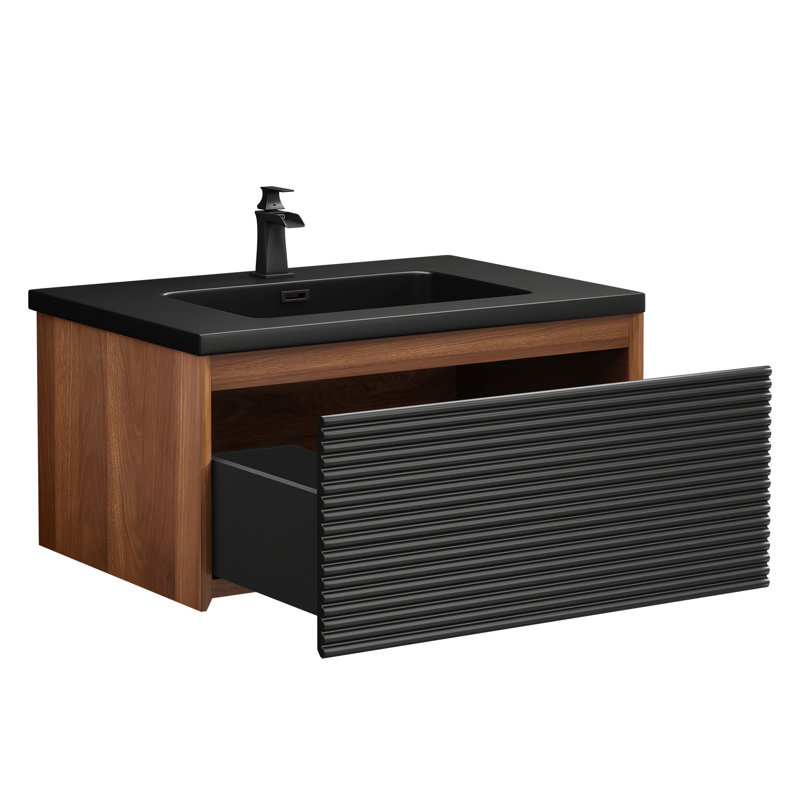 Base de meuble-lavabo simple mural seulement, 30''