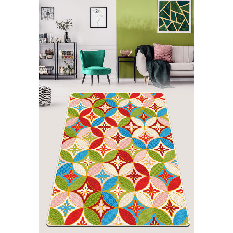 Antibacterial Hall Carpet, 3.3 x 4.9 Feet | 100% Polyester, 0.4 in Pile Height, Non-Slip Felt Dot Underside | Machine Washable, 700 GSM | Perfect for Living Room, Bedroom, and Entryways, Stylish & Functional Design