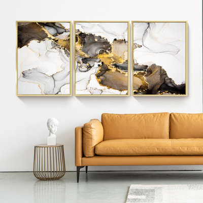 " Abstract Wall Art " 3 - Pieces Painting Print