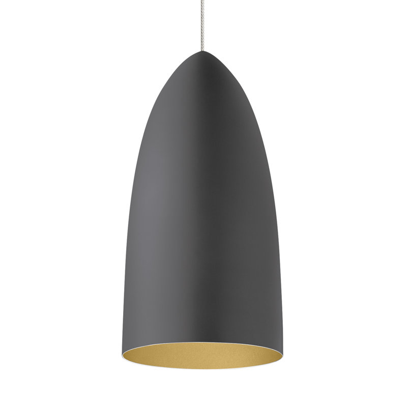 Signal 1 - Light Pendant, Rubberized Gray/Gold, No