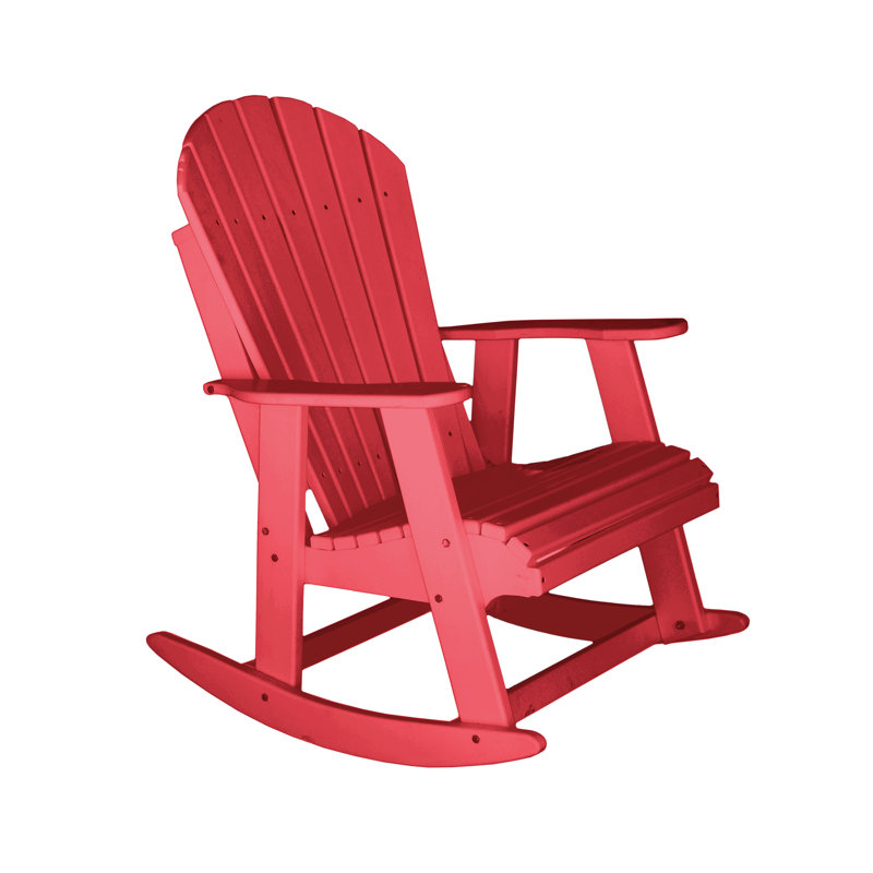 Chaise berçante Klein Poly, Rouge pâle