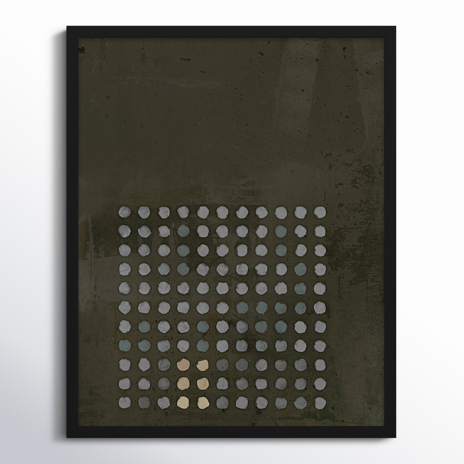 Circles in Squares "Circles in Squares 13" Print, 30" H x 24" W x 1.25" D, Black