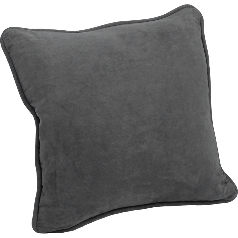  Corded Throw Pillow, Gray