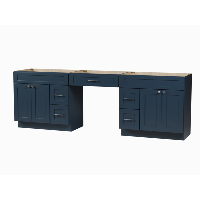 Base de meuble-lavabo double 102 seulement, Bleu