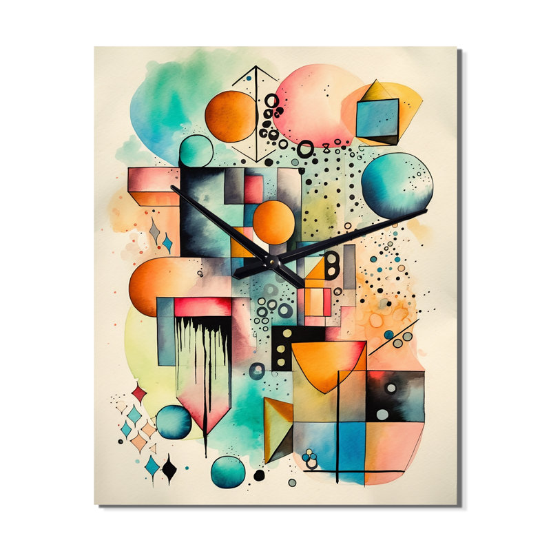 Janaris - Horloges murales géométriques modernes, H 32 po x l 24 po x P 1 po