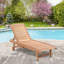Chaise longue d'extérieur pour chaise longue, table intégrée, dossier inclinable pour bronzer / bronzer, roulettes