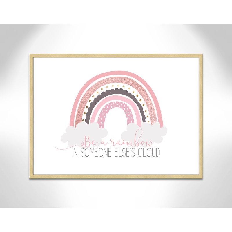 Être un arc-en-ciel, H 25,5 po x l 35,5 po x P 1,19 po, Cadre boîte champagne